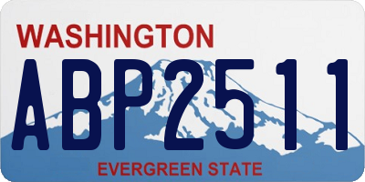 WA license plate ABP2511