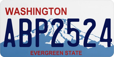 WA license plate ABP2524