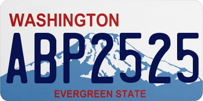 WA license plate ABP2525