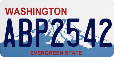 WA license plate ABP2542