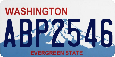 WA license plate ABP2546