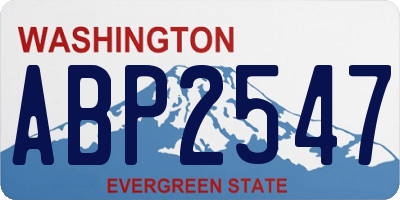 WA license plate ABP2547