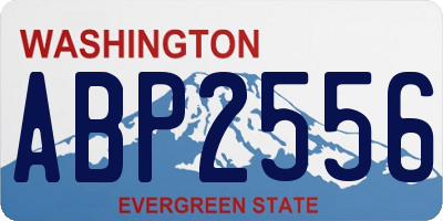 WA license plate ABP2556