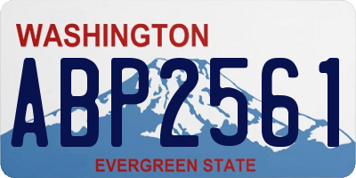 WA license plate ABP2561