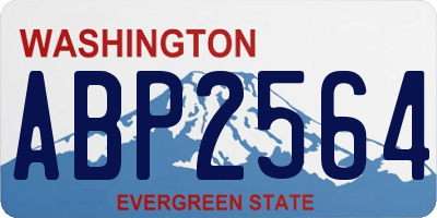 WA license plate ABP2564