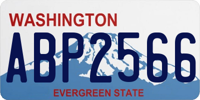 WA license plate ABP2566