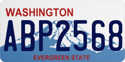 WA license plate ABP2568