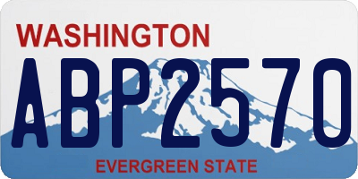 WA license plate ABP2570