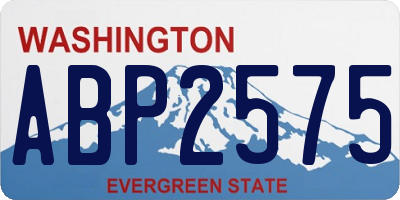 WA license plate ABP2575
