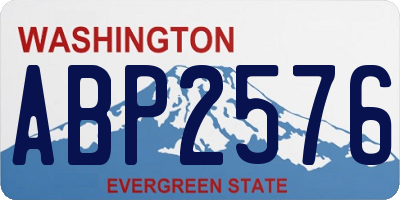 WA license plate ABP2576