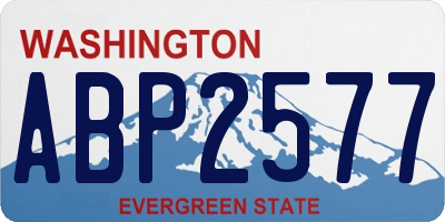 WA license plate ABP2577