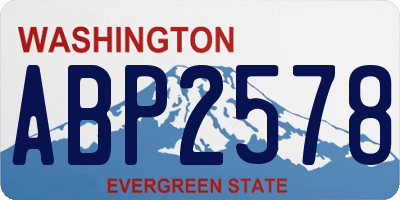 WA license plate ABP2578