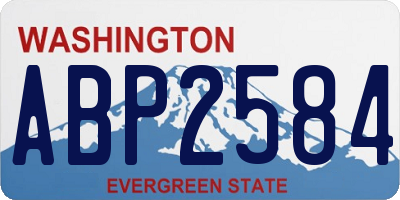 WA license plate ABP2584