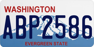 WA license plate ABP2586
