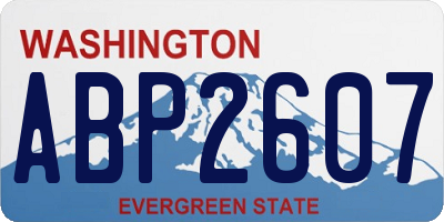 WA license plate ABP2607