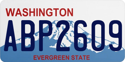 WA license plate ABP2609
