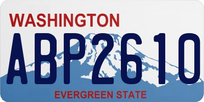 WA license plate ABP2610