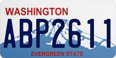 WA license plate ABP2611