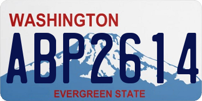 WA license plate ABP2614