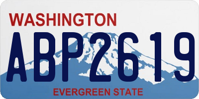 WA license plate ABP2619