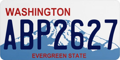 WA license plate ABP2627