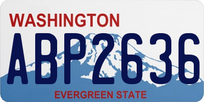 WA license plate ABP2636