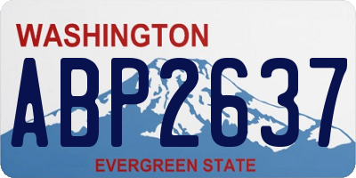 WA license plate ABP2637