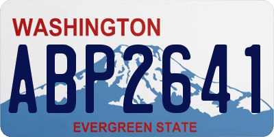 WA license plate ABP2641