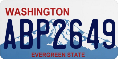 WA license plate ABP2649