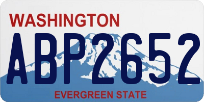 WA license plate ABP2652
