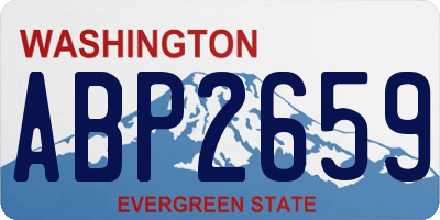 WA license plate ABP2659