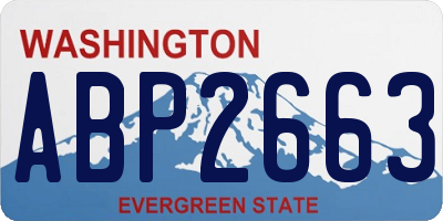WA license plate ABP2663