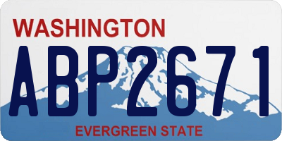 WA license plate ABP2671