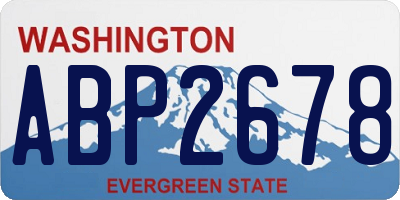 WA license plate ABP2678