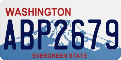WA license plate ABP2679