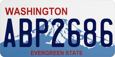 WA license plate ABP2686