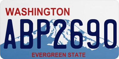 WA license plate ABP2690