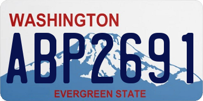 WA license plate ABP2691