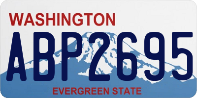 WA license plate ABP2695
