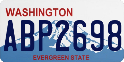 WA license plate ABP2698