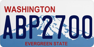 WA license plate ABP2700