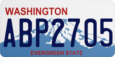 WA license plate ABP2705