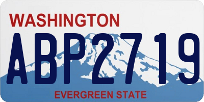 WA license plate ABP2719