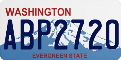 WA license plate ABP2720