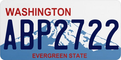 WA license plate ABP2722