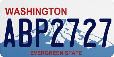 WA license plate ABP2727