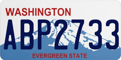 WA license plate ABP2733
