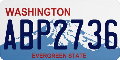 WA license plate ABP2736