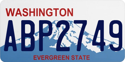 WA license plate ABP2749