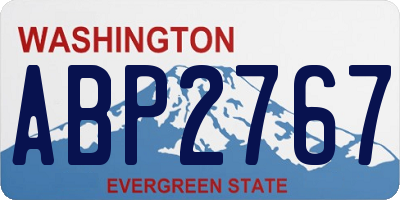 WA license plate ABP2767